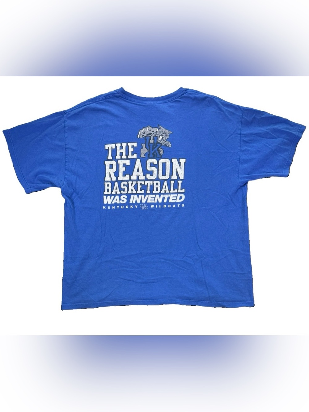 University of Kentucky Wildcats Basketball T Shirt Men's XL Blue Y2K College